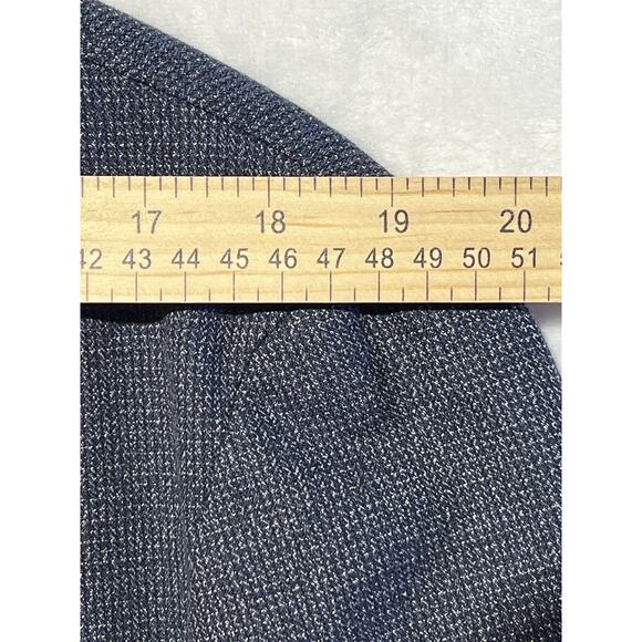 Joseph Abboud 46R XXL Unstructured Blue Casual Denim Look Sport Jacket Stretch - Picture 11 of 15